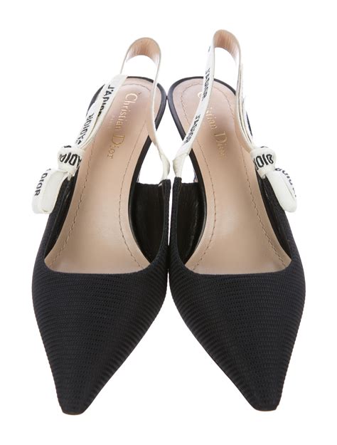 dior black slingback|fashionphile Dior sling backs.